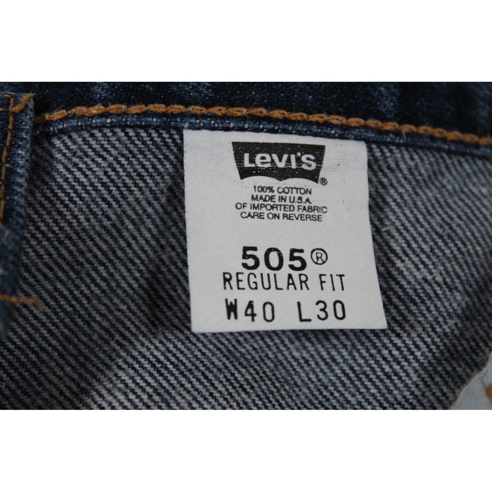 Vintage Levis 505 40x30 Mens Red Tab Made in USA 100 Cotton Straight Y2K Western - Picture 3 of 10